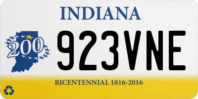 IN license plate 923VNE