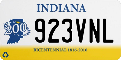 IN license plate 923VNL