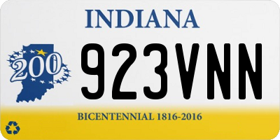 IN license plate 923VNN
