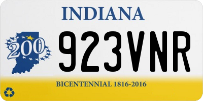 IN license plate 923VNR
