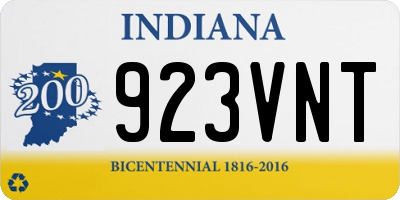 IN license plate 923VNT