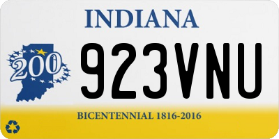 IN license plate 923VNU