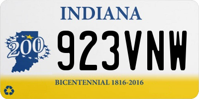 IN license plate 923VNW