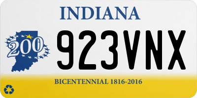 IN license plate 923VNX