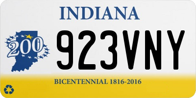 IN license plate 923VNY