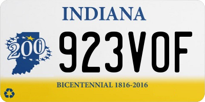 IN license plate 923VOF