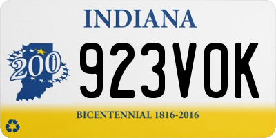 IN license plate 923VOK