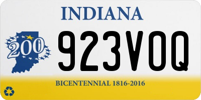 IN license plate 923VOQ