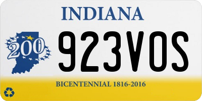 IN license plate 923VOS