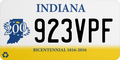 IN license plate 923VPF