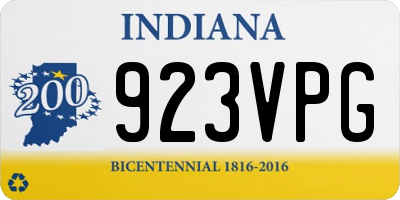 IN license plate 923VPG
