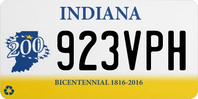 IN license plate 923VPH