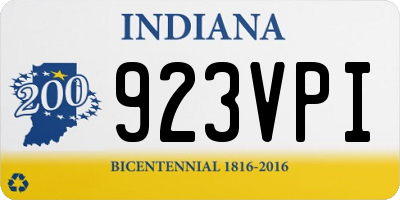 IN license plate 923VPI