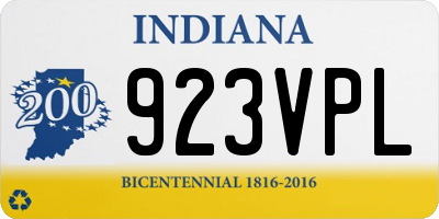 IN license plate 923VPL