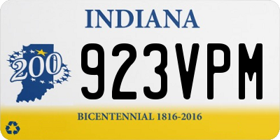 IN license plate 923VPM