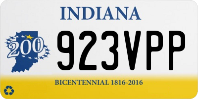 IN license plate 923VPP