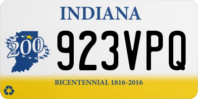 IN license plate 923VPQ