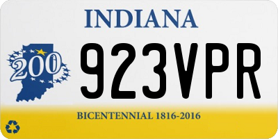 IN license plate 923VPR