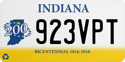 IN license plate 923VPT