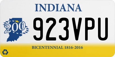 IN license plate 923VPU
