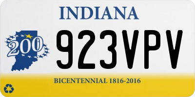 IN license plate 923VPV