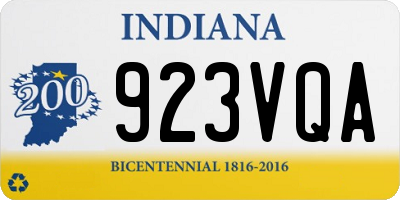 IN license plate 923VQA