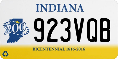 IN license plate 923VQB