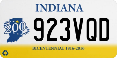 IN license plate 923VQD