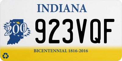 IN license plate 923VQF