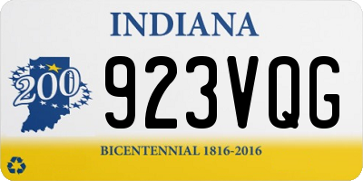 IN license plate 923VQG