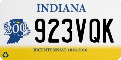 IN license plate 923VQK
