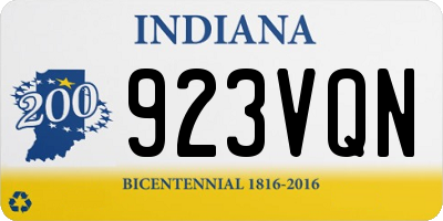 IN license plate 923VQN