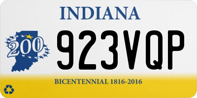IN license plate 923VQP