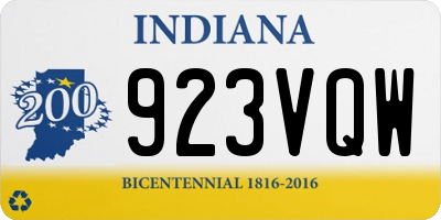 IN license plate 923VQW