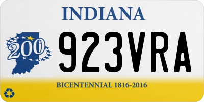 IN license plate 923VRA