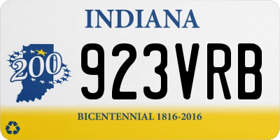 IN license plate 923VRB