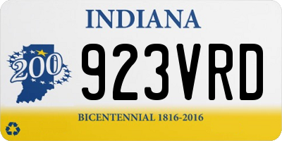 IN license plate 923VRD