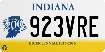 IN license plate 923VRE