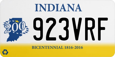 IN license plate 923VRF