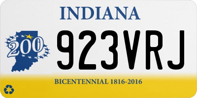 IN license plate 923VRJ