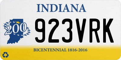 IN license plate 923VRK