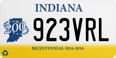 IN license plate 923VRL