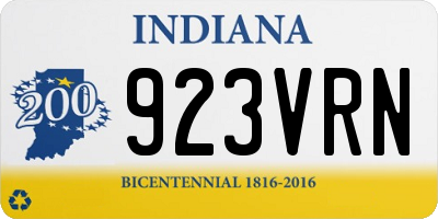 IN license plate 923VRN
