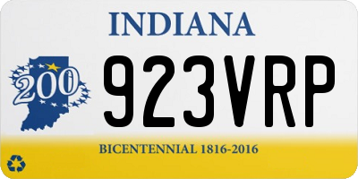 IN license plate 923VRP