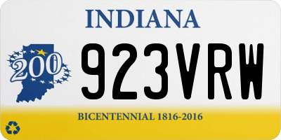 IN license plate 923VRW