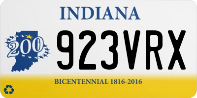 IN license plate 923VRX