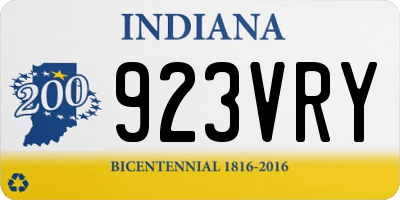 IN license plate 923VRY