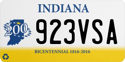 IN license plate 923VSA