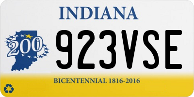 IN license plate 923VSE