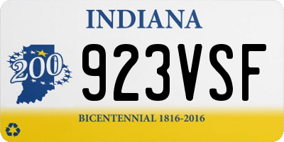 IN license plate 923VSF